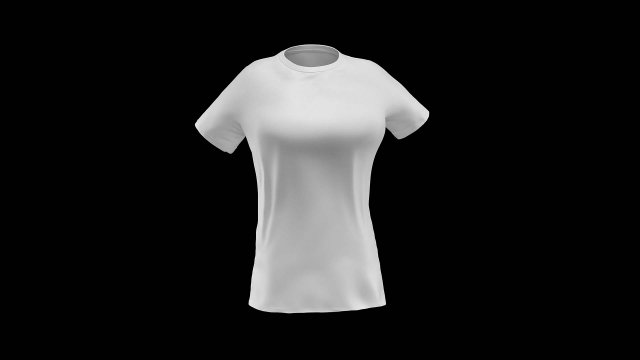 Women T-shirt Modello 3D .c4d .max .obj .3ds .fbx .stl .blend 