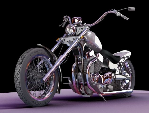 custom motorcycle 3D Model .c4d .max .obj .3ds .fbx .stl .blend 