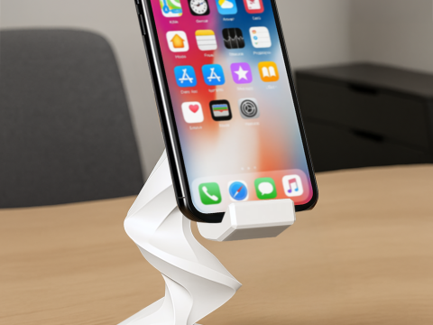 Twist Spiral Phone Stand - STL Ready to Print 3D print model 3D Model