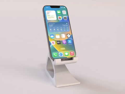 Modern Minimalist Phone Stand STL Ready to Print 3D print model 3D Model