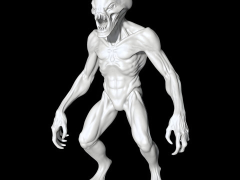 Alien Monster STL High-Detail Horror Creature for Resin or FDM 3D print model Modelo 3D