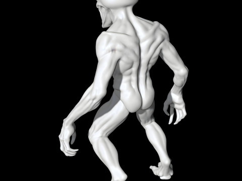 Alien Monster STL High-Detail Horror Creature for Resin or FDM 3D print model Modelo 3D
