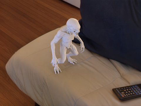 Alien Monster STL High-Detail Horror Creature for Resin or FDM 3D print model Modelo 3D