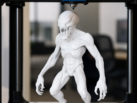 Alien Monster STL High-Detail Horror Creature for Resin or FDM 3D print model 3D Modell