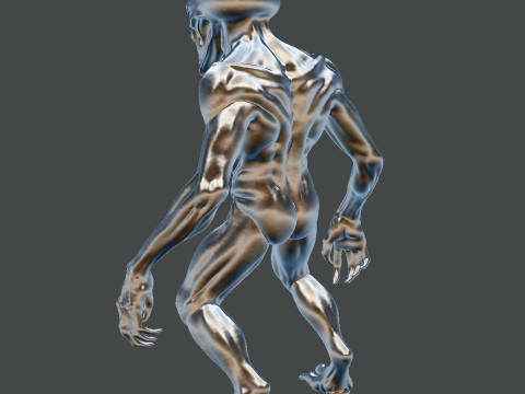 Alien Monster STL High-Detail Horror Creature for Resin or FDM 3D print model Modelo 3D