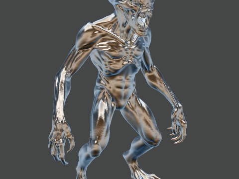 Alien Monster STL High-Detail Horror Creature for Resin or FDM 3D print model Modelo 3D
