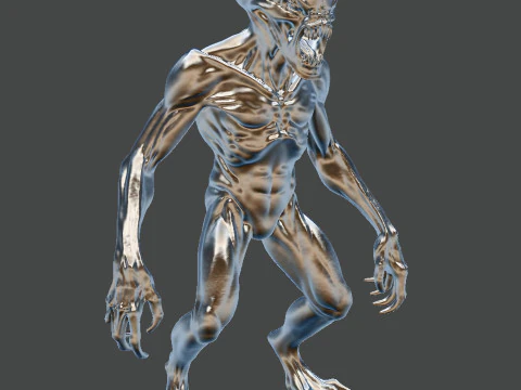 Alien Monster STL High-Detail Horror Creature for Resin or FDM 3D print model 3D Model