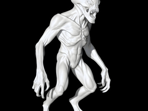 Alien Monster STL High-Detail Horror Creature for Resin or FDM 3D print model Modelo 3D