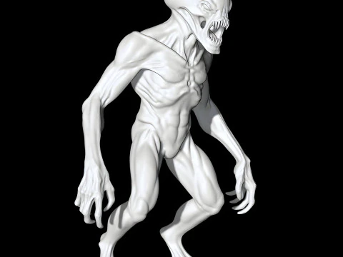 Alien Monster STL High-Detail Horror Creature for Resin or FDM 3D print model 3D Model
