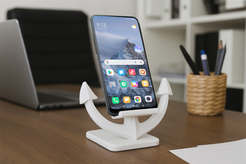 Nautical Anchor Phone Stand STL Ready to Print 3D print model 3D Model .c4d .max .obj .3ds .fbx .stl .blend