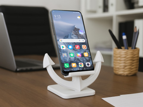Nautical Anchor Phone Stand STL Ready to Print 3D print model 3D Model