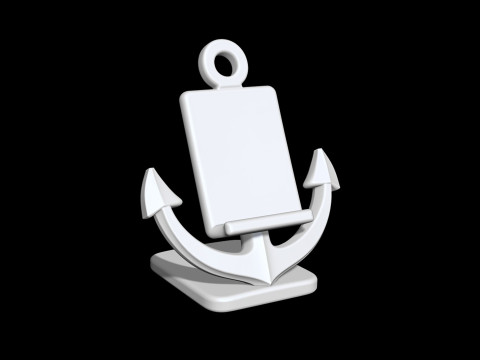 Nautical Anchor Phone Stand STL Ready to Print 3D print model 3D Model