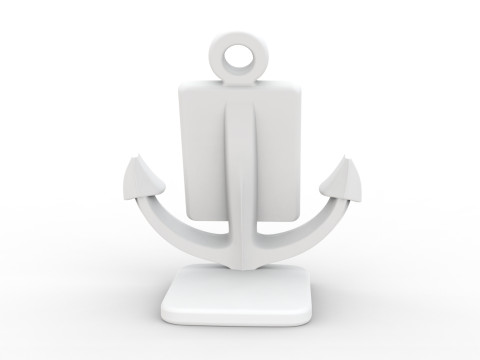 Nautical Anchor Phone Stand STL Ready to Print 3D print model 3D Model