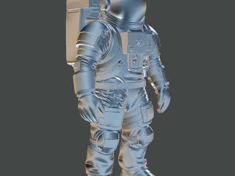 Astronaut STL 3D Printable Space Suit Character Explorer Figure 3D print model 3D Model