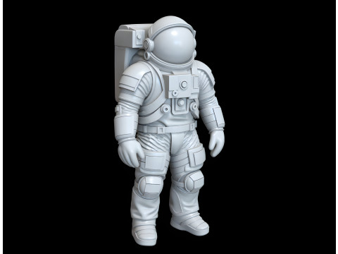 Astronaut STL 3D Printable Space Suit Character Explorer Figure 3D print model 3D Model