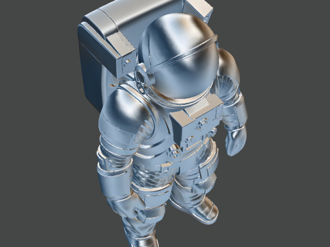Astronaut STL 3D Printable Space Suit Character Explorer Figure 3D print model 3D Model
