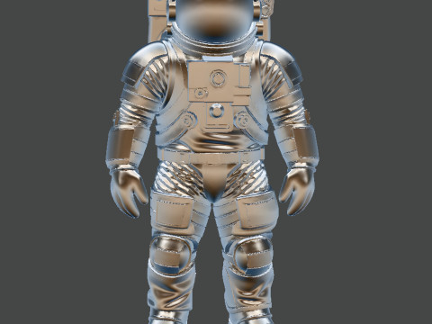 Astronaut STL 3D Printable Space Suit Character Explorer Figure 3D print model 3D Model