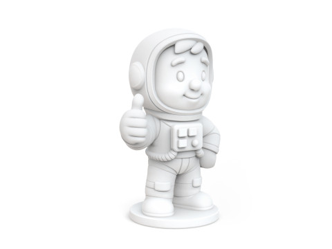 Astronaut Cartoon Character STL Ready to Print 3D print model Modèle 3D