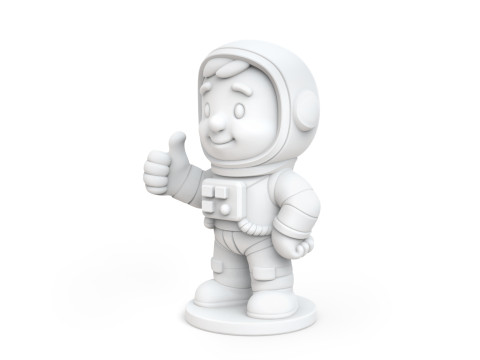 Astronaut Cartoon Character STL Ready to Print 3D print model Modèle 3D