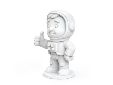 Astronaut Cartoon Character STL Ready to Print 3D print model 3D Model