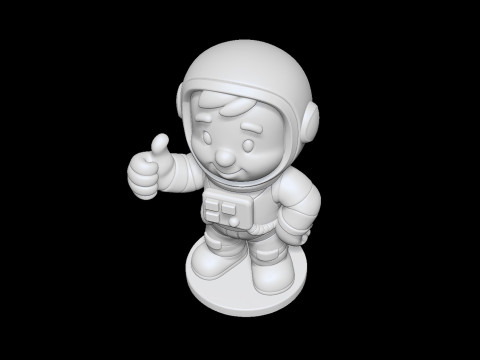 Astronaut Cartoon Character STL Ready to Print 3D print model Modèle 3D