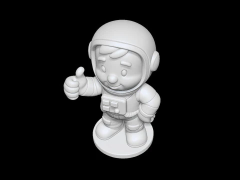 Astronaut Cartoon Character STL Ready to Print 3D print model 3D Model
