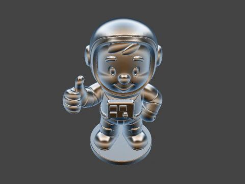 Astronaut Cartoon Character STL Ready to Print 3D print model 3D Model