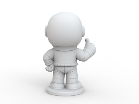 Astronaut Cartoon Character STL Ready to Print 3D print model Modèle 3D
