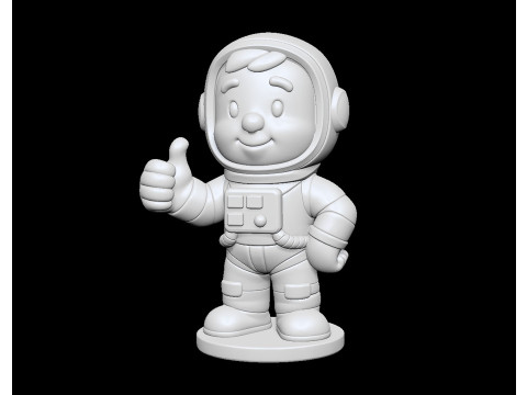 Astronaut Cartoon Character STL Ready to Print 3D print model Modèle 3D