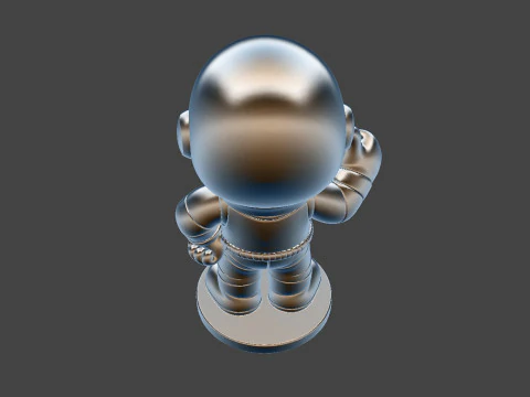 Astronaut Cartoon Character STL Ready to Print 3D print model 3D Model