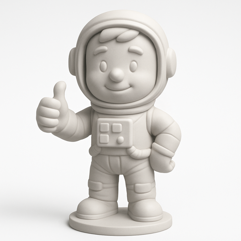 Astronaut Cartoon Character STL Ready to Print 3D print model Modèle 3D .c4d .max .obj .3ds .fbx .stl .blend
