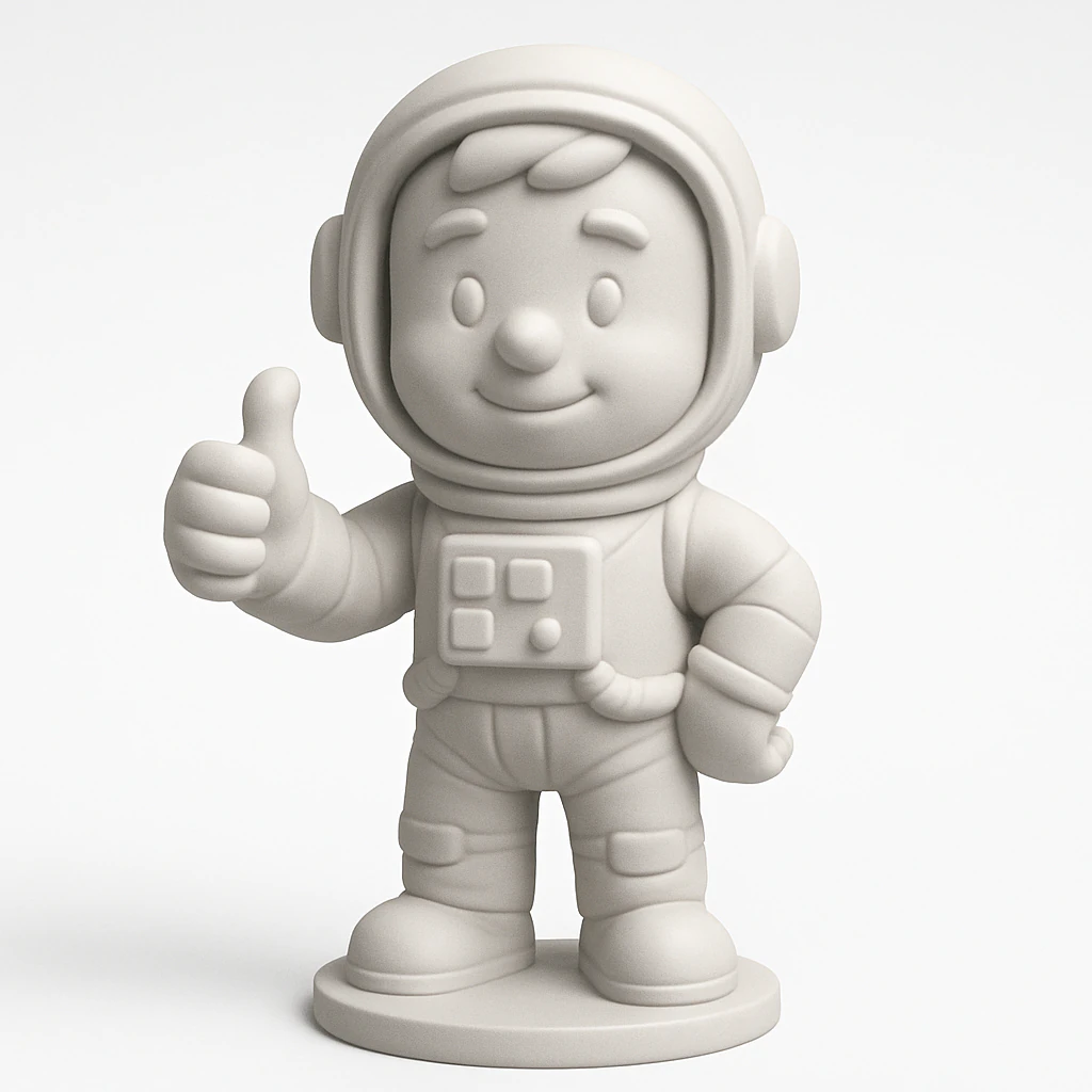 Astronaut Cartoon Character STL Ready to Print 3D print model 3D Model .c4d .max .obj .3ds .fbx .stl .blend 