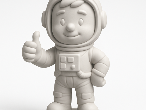 Astronaut Cartoon Character STL Ready to Print 3D print model 3D Modell