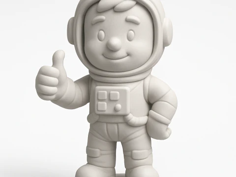 Персонаж мультфильма космонавт STL, готовая к печати 3D-модель для печати 3D Модель