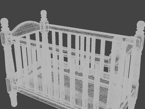 Miniature Baby Crib STL Ready to Print 3D print model 3D Model