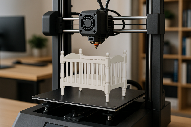 Miniature Baby Crib STL Ready to Print 3D print model 3D Model .c4d .max .obj .3ds .fbx .stl .blend