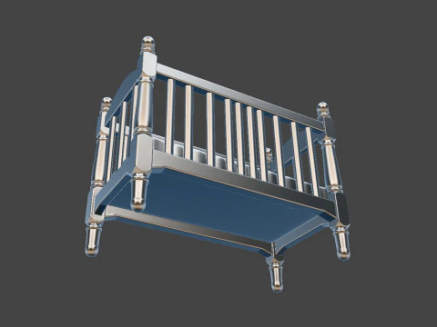 लघु बेबी पालना एसटीएल प्रिंट करने के लिए तैयार 3डी प्रिंट मॉडल 3D मॉडल