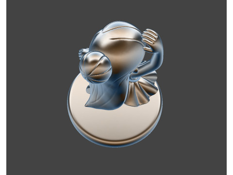Ballerina Girl 3D Printable Figurine Cartoon Style 3D print model 3D Model
