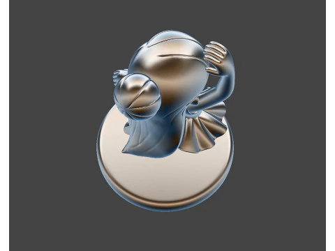 Ballerina Girl 3D Printable Figurine Cartoon Style 3D print model 3D Model