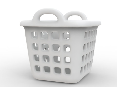 3D Printable Laundry Basket with Handle 3D print model 3D Model