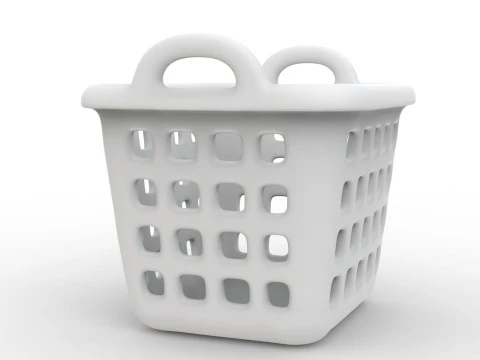 3D Printable Laundry Basket with Handle 3D print model 3D Model