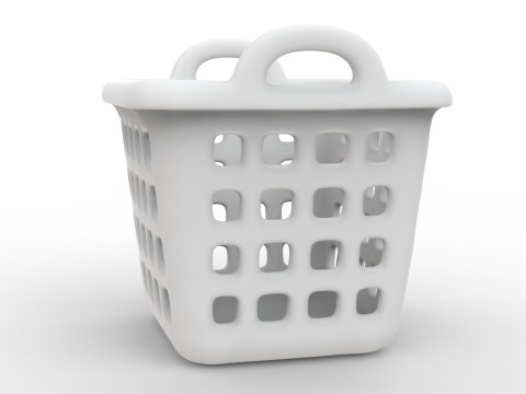 3D Printable Laundry Basket with Handle 3D print model 3D Model