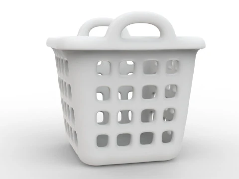 3D Printable Laundry Basket with Handle 3D print model 3D Model