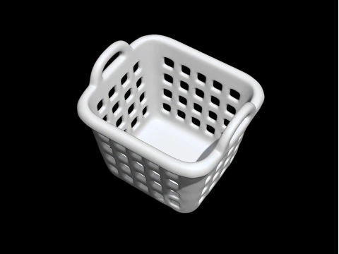 3D Printable Laundry Basket with Handle 3D print model 3D Model