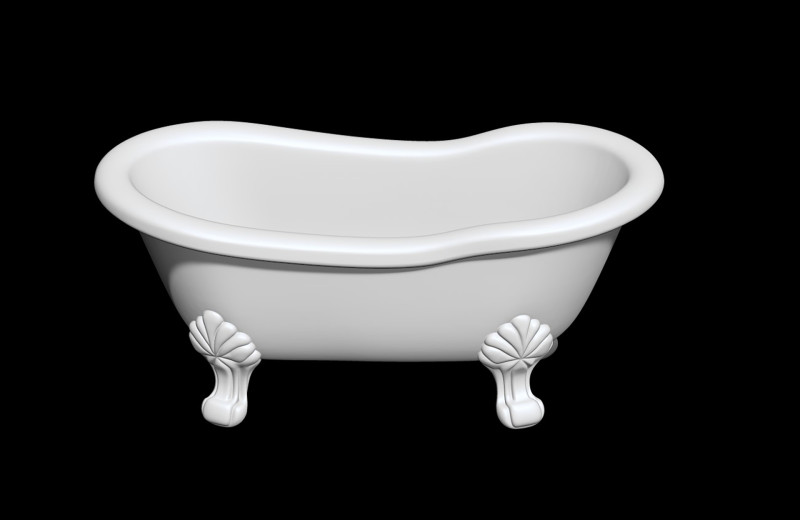 Clawfoot Bathtub Vintage Bathroom Fixture 3D print model Modelo 3D .c4d .max .obj .3ds .fbx .stl .blend
