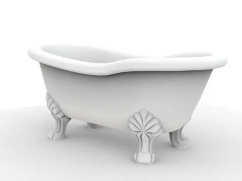 Clawfoot Bathtub Vintage Bathroom Fixture 3D print model Modelo 3D