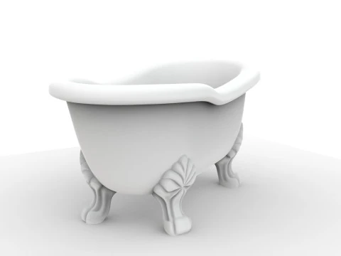 Clawfoot Bathtub Vintage Bathroom Fixture 3D print model 3D Model