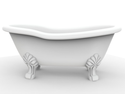Clawfoot Bathtub Vintage Bathroom Fixture 3D print model Modelo 3D