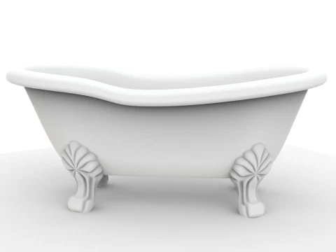 Clawfoot Bathtub Vintage Bathroom Fixture 3D print model 3D Model