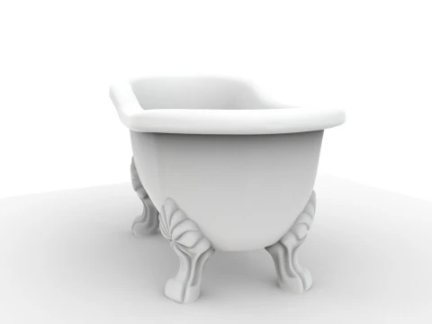 Clawfoot Bathtub Vintage Bathroom Fixture 3D print model 3D Model